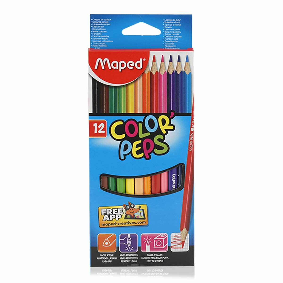 Maped Color'Peps Colouring Pencils (Pack Of 12) - Multi –