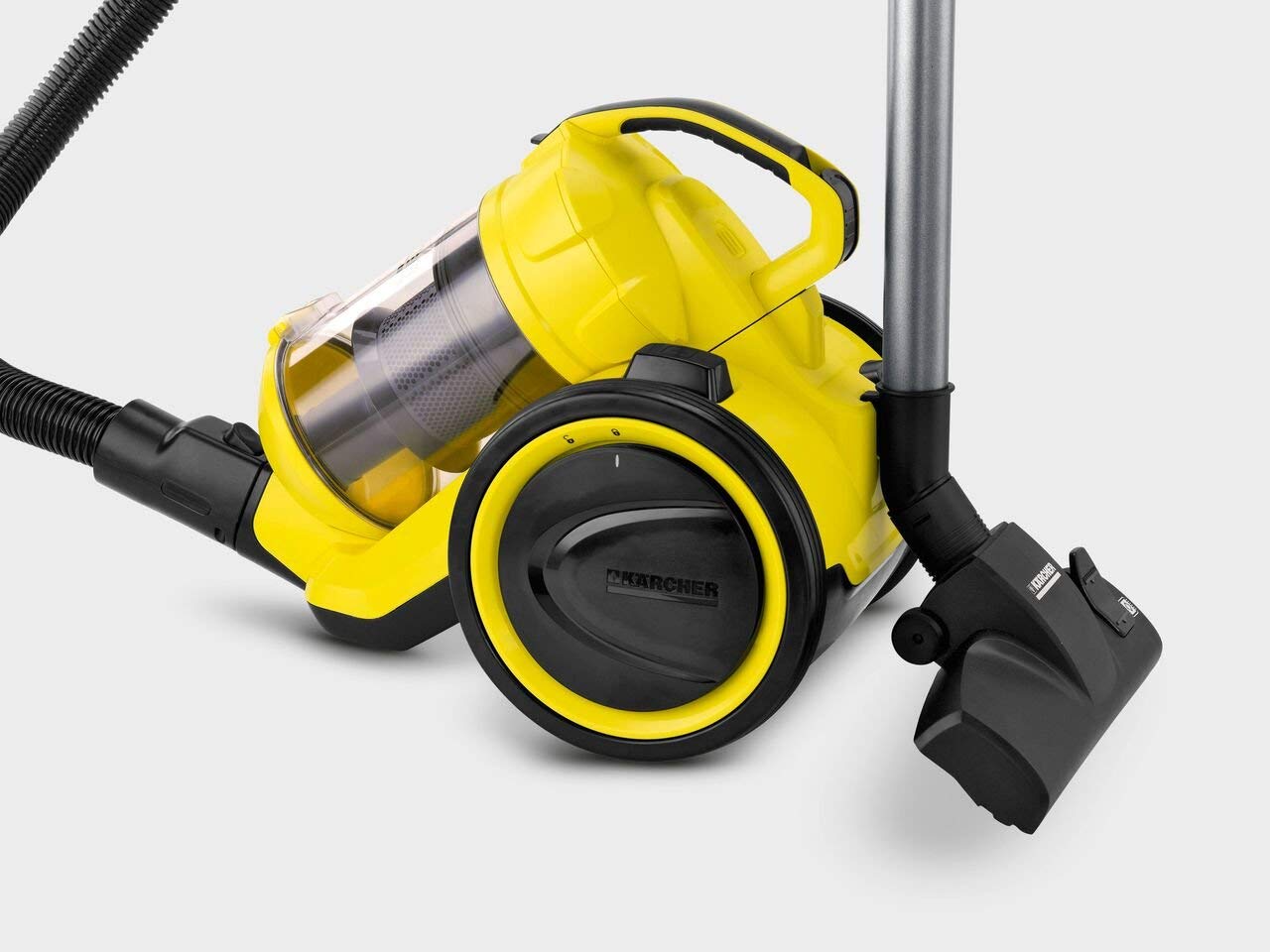 Karcher VC3 Plus Bagless Vacuum Cleaner, Powerful Suction for Home Cleaning, Compact & Lightweight Design, Ideal for Soft & Hard Surfaces, Yellow