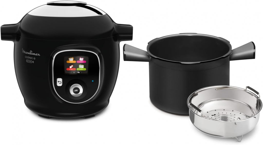 Moulinex Ce857827 Multicooker Cooker with Connect Smart 6L Electric Cooker100 Built-In Recipes Bluetooth-Connected App, Black