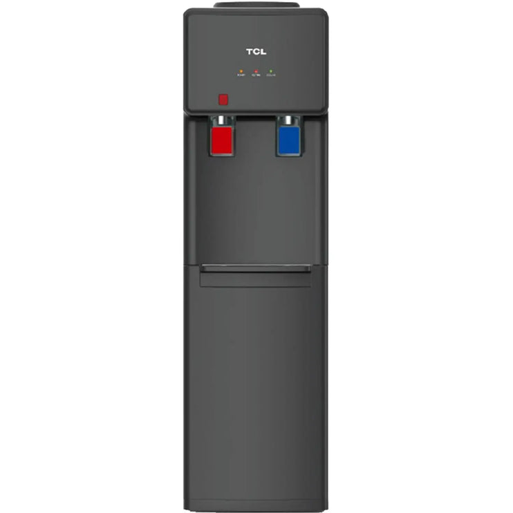 موزع مياه TCL ذو صنبورين، تحميل علوي، مزود بصنابير للماء الساخن والبارد، مزود بقفل أمان للأطفال، موديل أسود – TY-LYR101