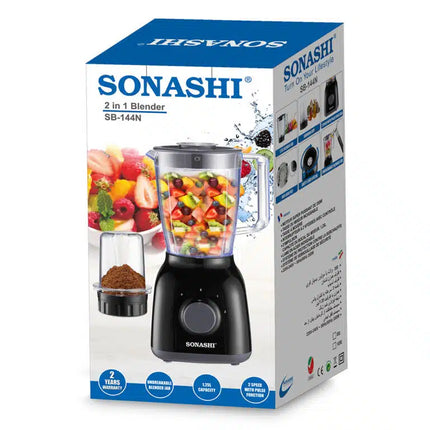 Sonashi 2 IN 1 Blender SB-144N  / 1.25L /650W