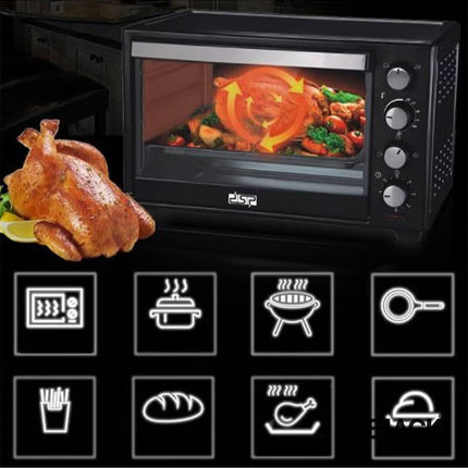 DSP 2000W 48L High Power Adjustable Temperature Timer Electric Toaster Oven With 1000+600W 2 Stove Heads KT48B