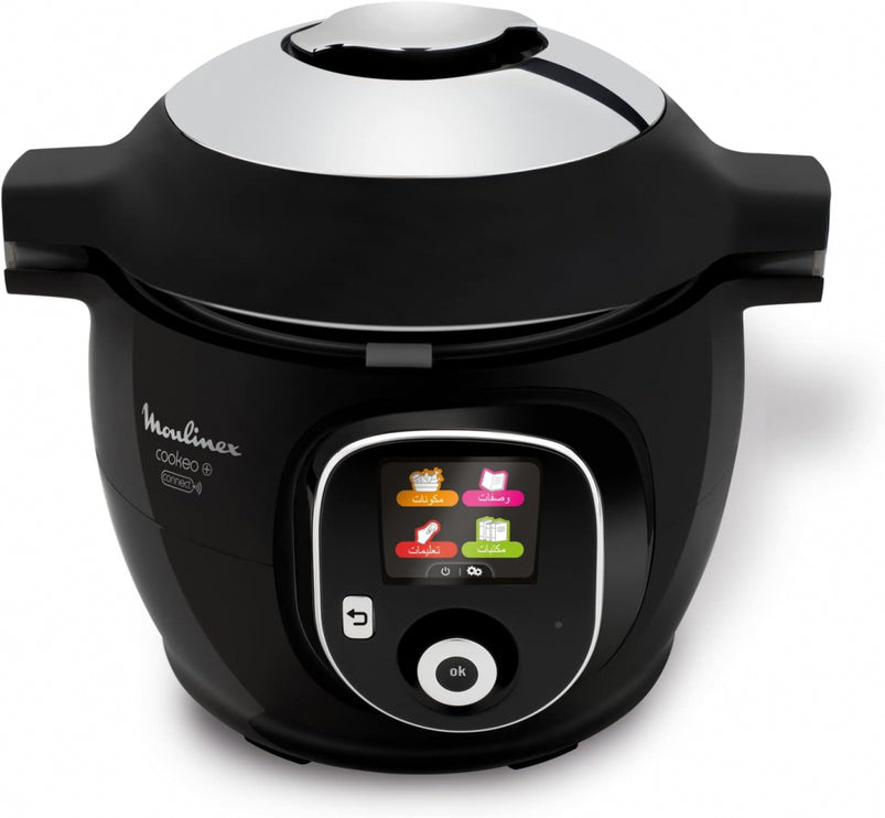 Moulinex Ce857827 Multicooker Cooker with Connect Smart 6L Electric Cooker100 Built-In Recipes Bluetooth-Connected App, Black