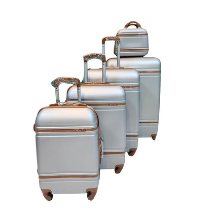Royal Travel Stripe Design Trolley Bags, Set Of 5 Pcs - Multi Colour