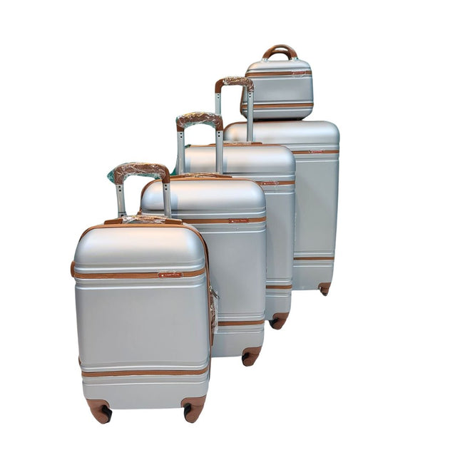 Royal Travel Stripe Design Trolley Bags, Set Of 5 Pcs - Multi Colour