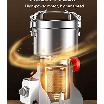 Jamaky 3000W 500G ELECTRIC ALUMINUM MULTIFUNCTIONAL GRINDER FOR GRAINS, SPICES, & HERBS JMK9004 ghx4371