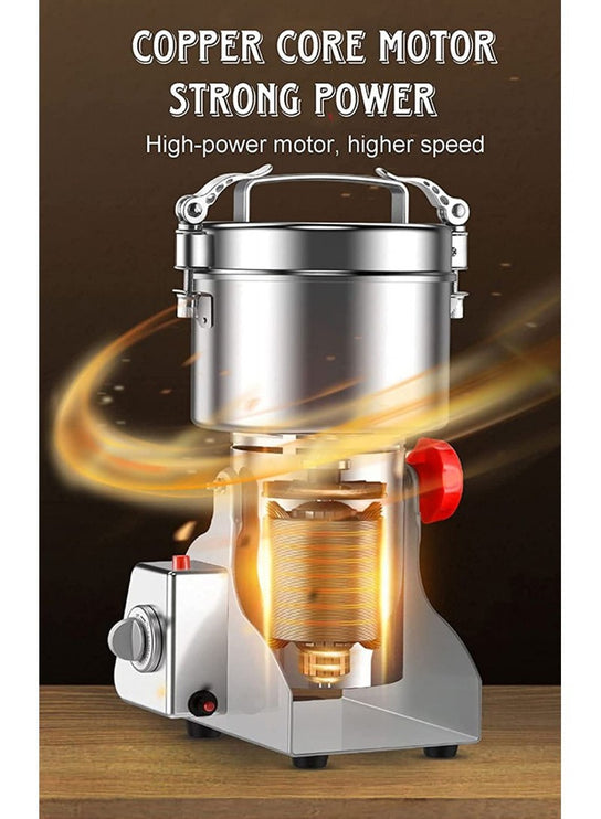 Jamaky 3000W 500G ELECTRIC ALUMINUM MULTIFUNCTIONAL GRINDER FOR GRAINS, SPICES, & HERBS JMK9004 ghx4371