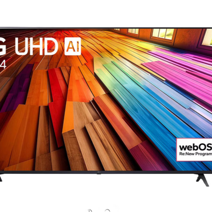 تلفزيون إل جي فائق الوضوح (UHD) AI UT80، تلفزيون ذكي 4K، مقاس 65 بوصة، 2024 | جهاز تحكم عن بُعد سحري | مثبت على الحائط | حامل تلفزيون | دقة فائقة الوضوح 4K | AI ThinQ™
