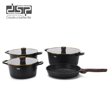 DSP Hot Sale Professional Cookware Set Household Cooking Pot Casserole Soup Pot 15-piece Combination Pot Set