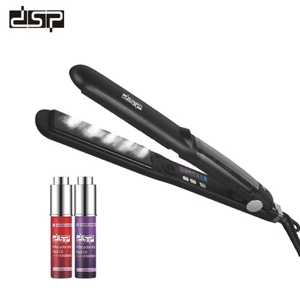 DSP Hot Sale Professional Electric Hair Straightener Salon Infrared Electric Fast LED Ionic Titanium Hair Straightener