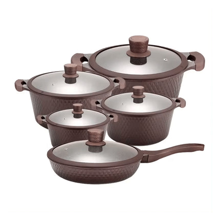 BMN Die-Casting Non-Stick Coating Cookware Set 10pcs