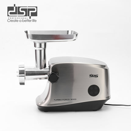 DSP 1200W Meat Grinder - 3-in-1 Sausage/Kebbe Maker with Reverse Function, 3 Blades, Heavy Duty Home Use