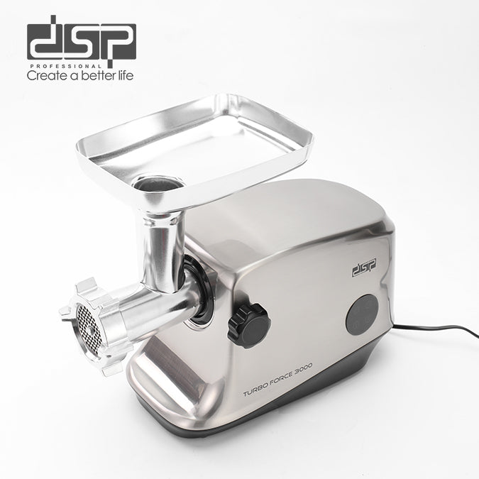 DSP 1200W Meat Grinder - 3-in-1 Sausage/Kebbe Maker with Reverse Function, 3 Blades, Heavy Duty Home Use