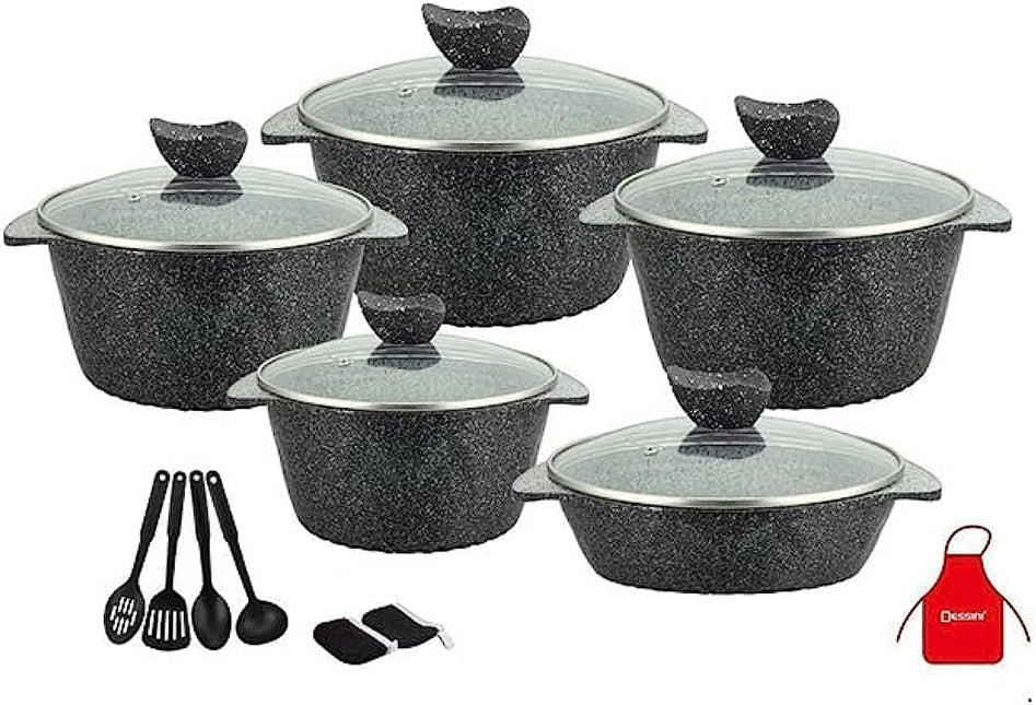 DESSINI 17 GRANITE COOKWARE SET