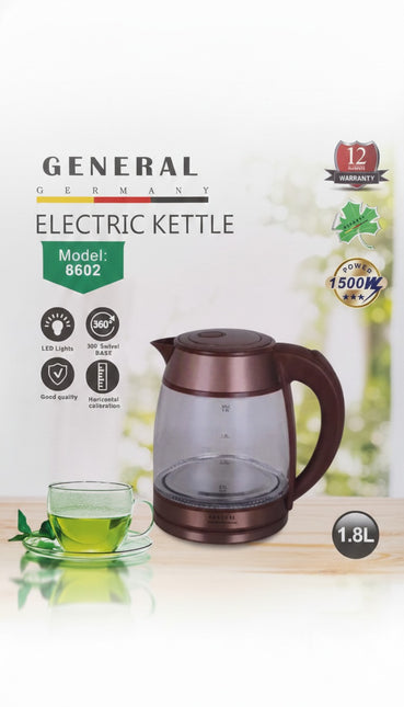 General Germany Electric Kettle 1500W / 1.8L / 8602