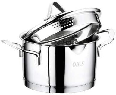 OMS COLLECTION 10PCS STAINLESS STEEL COOKWARE SET- MADE IN TURKEY, 1057