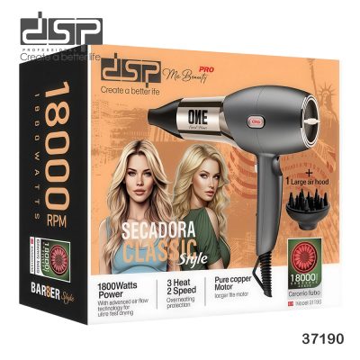 DSP 37190, Professional Hair Dryer – 1800W – Cold Air Function