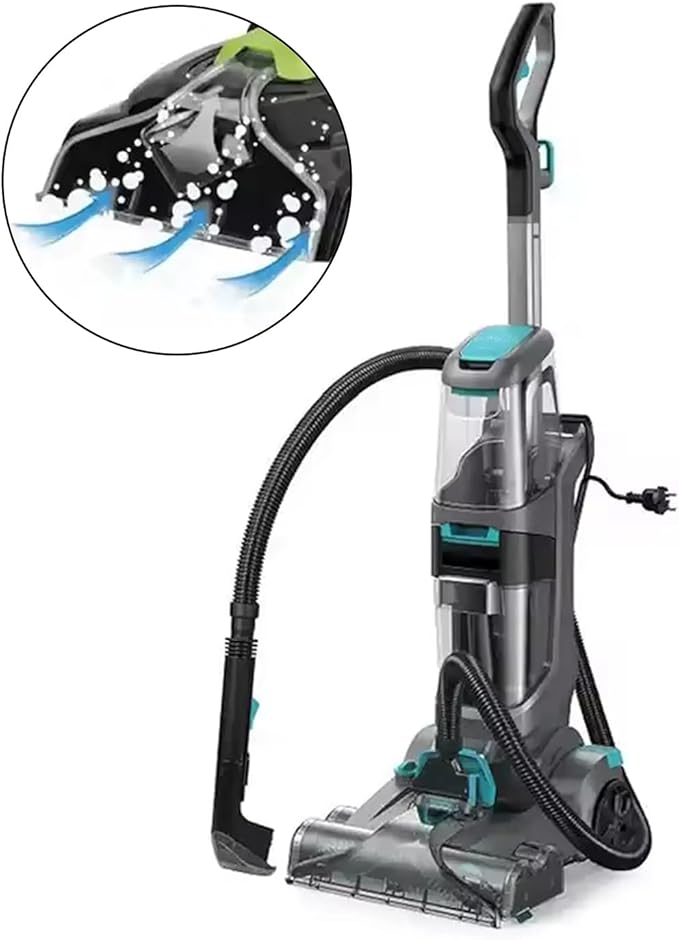 DMS Compact Carpet Cleaner, Carpet Cleaner Machine with Anti-slip Handle, 1800W Powerful Motor . Deep Cleaning Fabrics and Save To Space, for Cars, Curtain and Sofa TR-1800