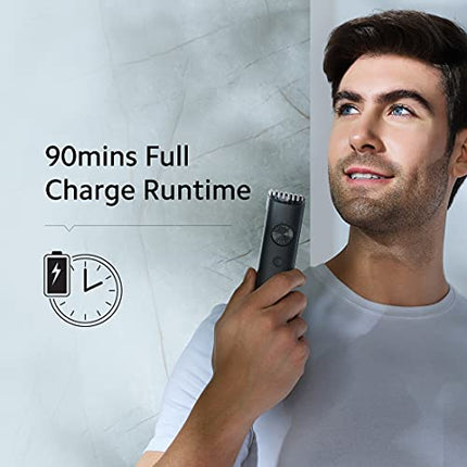 Mi XXQ03HM Xiaomi Corded + Cordless Beard Trimmer 2 with Type-C Fast Charging, LED Display, Waterproof, 40 Length Settings, Stainless Steel Blades, 90 mins Cordless Runtime, Travel Lock, Black