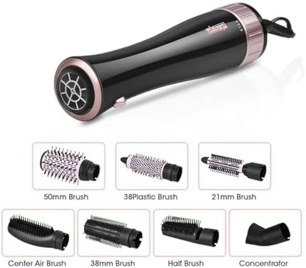 Dsp 7 in 1 Hair Styling Brush, Black 50020