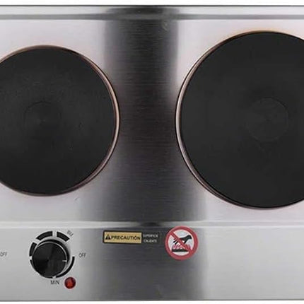 Dsp double electric cooker 1000w & 1500w kd4047 silver