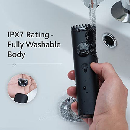 Mi XXQ03HM Xiaomi Corded + Cordless Beard Trimmer 2 with Type-C Fast Charging, LED Display, Waterproof, 40 Length Settings, Stainless Steel Blades, 90 mins Cordless Runtime, Travel Lock, Black