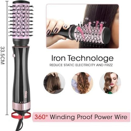 Dsp 7 in 1 Hair Styling Brush, Black 50020