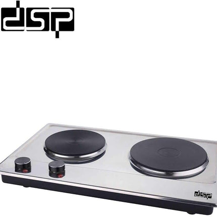 Dsp double electric cooker 1000w & 1500w kd4047 silver