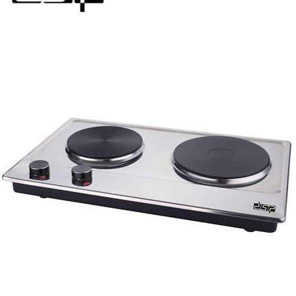 Dsp double electric cooker 1000w & 1500w kd4047 silver