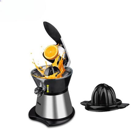 DSP KJ1051 Electric Citrus Juicer with Quiet Motor Orange Squeezer Stainless Steel Lemon Lime Grapefruit Cold Press, Anti-Drip Spout, BPA-Free, Organically Squeezed,16W