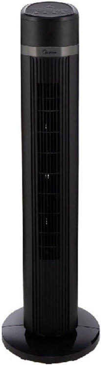Midea Tower Fan with Multifunction Remote Control, 3 Wind modes-Natural | Slumberous & Normal, Three Dimensional Angle Air Flow, 15 Hours Timer Perfectly Suitable for Home or Office, FZ10-18TRB