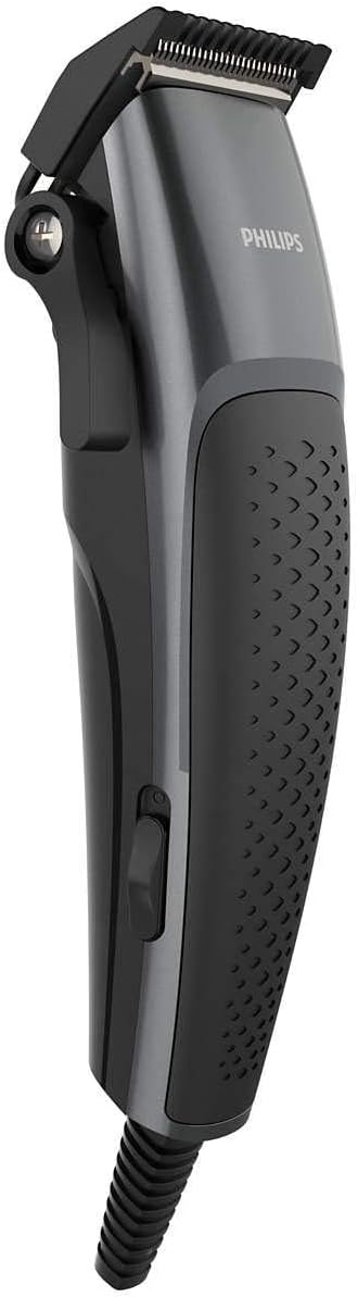 Philips Hairclipper Series 3000 Home Clipper Copper Motor Coil, Durable, Steel Blades, 2.4M Cord, 4 Click-On Combs, Hc310013