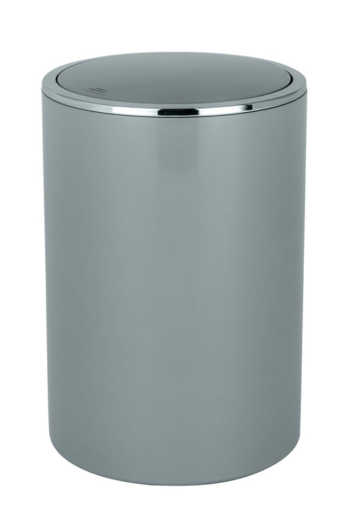 Wenko Wenko" Inca Swing Cover Bin, ABS, Grey, 18.5 x 18.5 x 25.5 cm