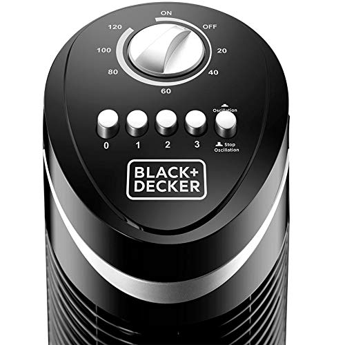 BLACK+DECKER 50W Tower Fan 3 Speeds Low/Medium/High 65°e