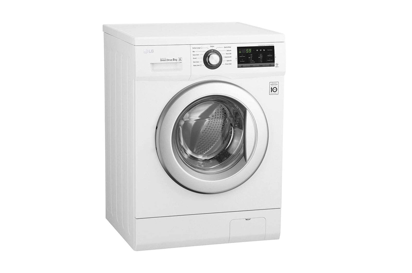 LG 7 Kg 1000 RPM Direct Drive Motor Front Load Washing Machine, White