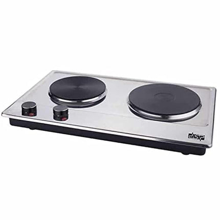 Dsp double electric cooker 1000w & 1500w kd4047 silver