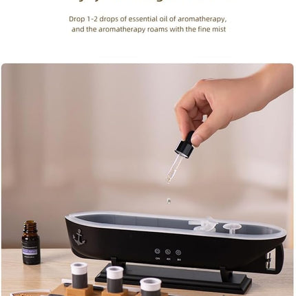 Ship Shape Oil Humidifiers 250ml Remote Control Ultrasonic Jellyfish Aroma Diffuser for Room