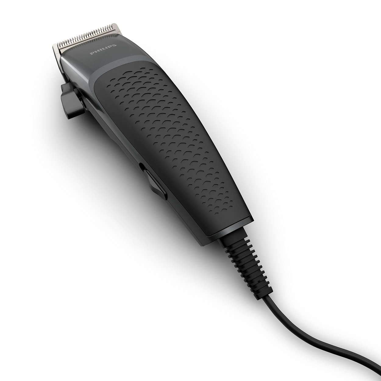 Philips Hairclipper Series 3000 Home Clipper Copper Motor Coil, Durable, Steel Blades, 2.4M Cord, 4 Click-On Combs, Hc310013