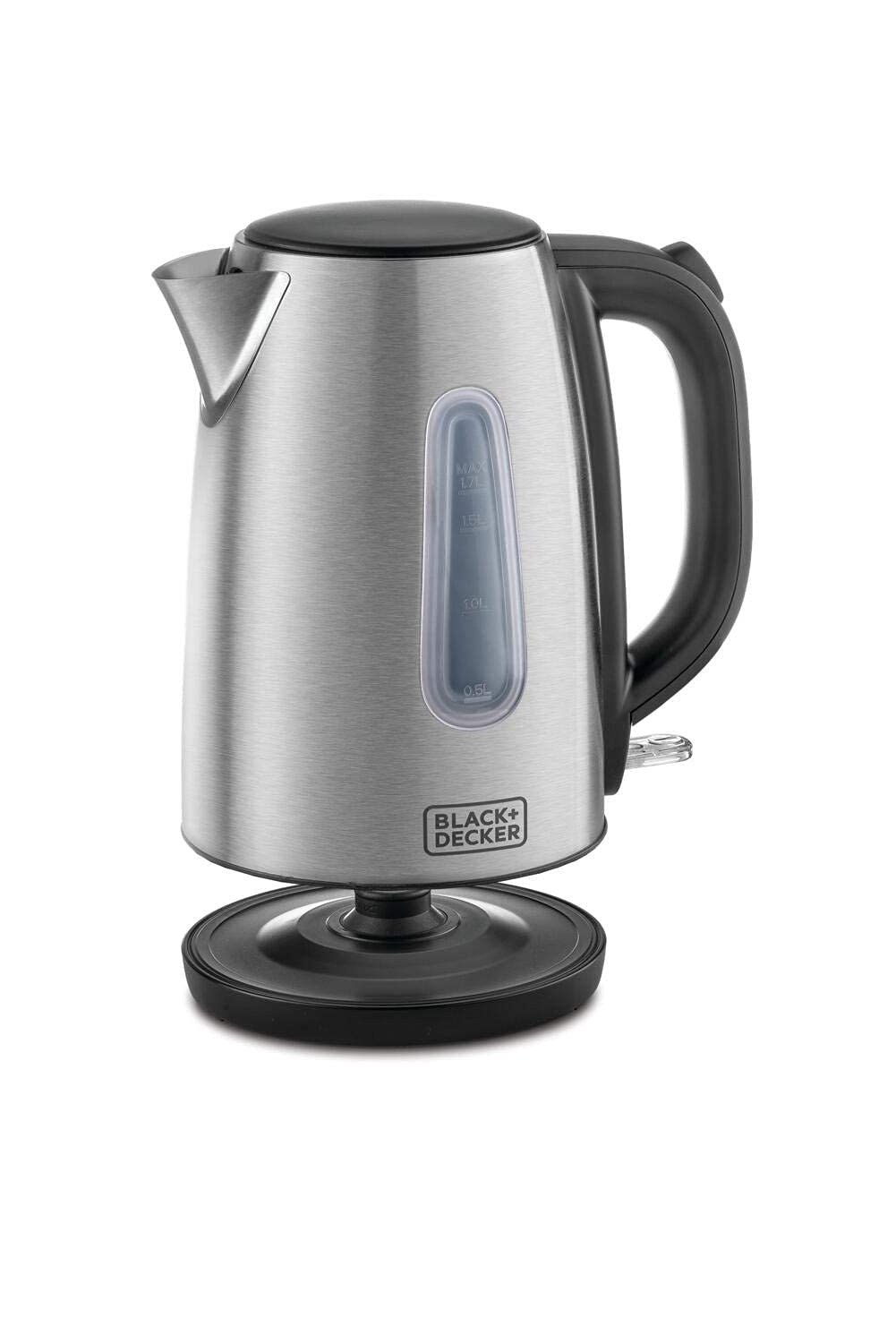 Black+Decker 1.7 L 2200W Concealed Coil Stainless Steel Kettle, Silver - Jc450-B5