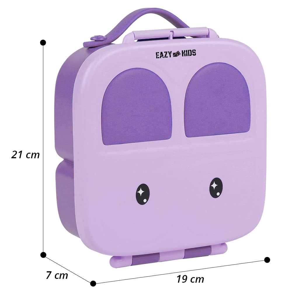 Eazy Kids Bento Lunch Box w/t handle- Purple