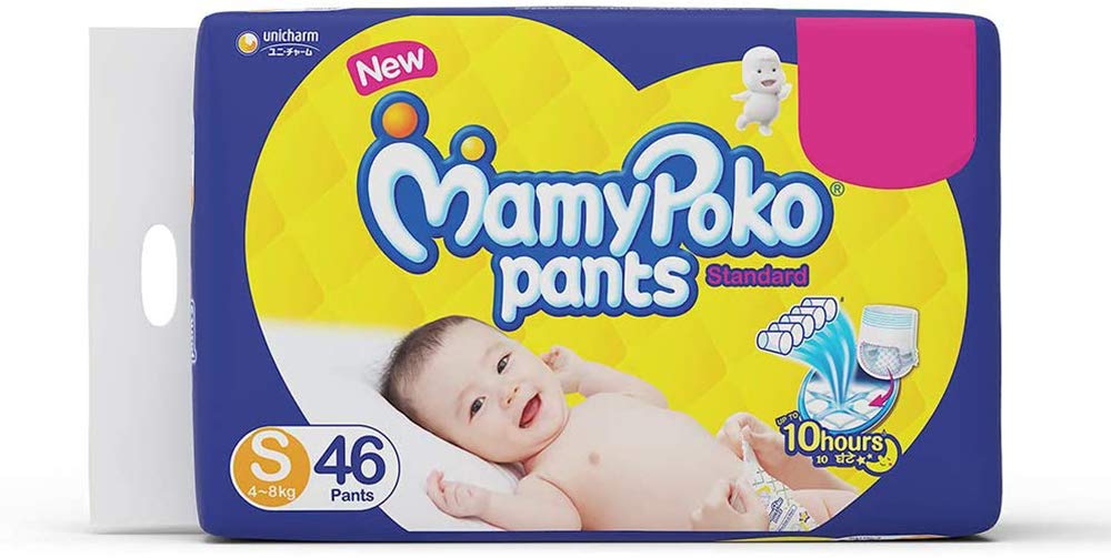 Mamypoko Diaper Pants Standard Style, Size Small, 4-8 Kg (46 Counts), Pack of 3