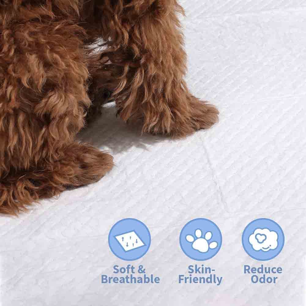 Pet Pee Pads, BEONE Super Absorbent Pet Dog Diaper, Dog Training Pee Pads, Disposable Healthy Nappy Mat For Dog Cat, Keep Healthy Clean Wet Mat (Thickened Pink 33*45 cm 100PCS)