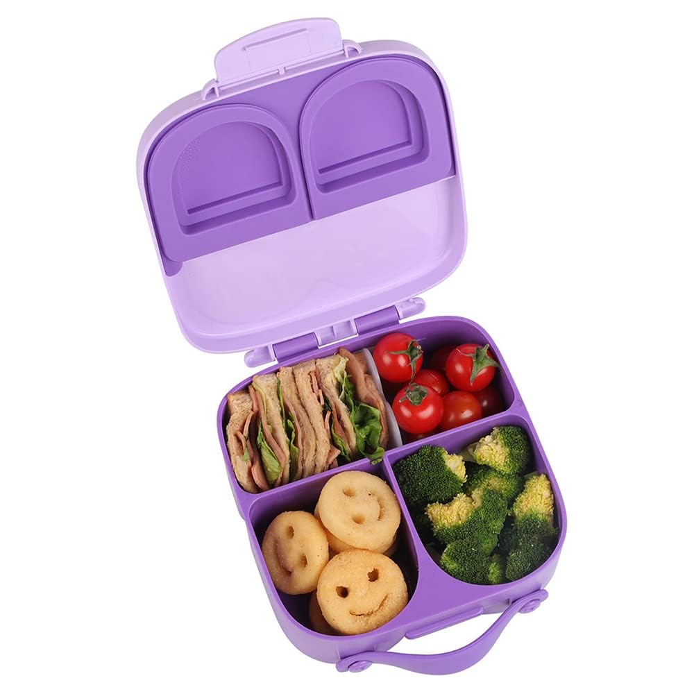 Eazy Kids Bento Lunch Box w/t handle- Purple