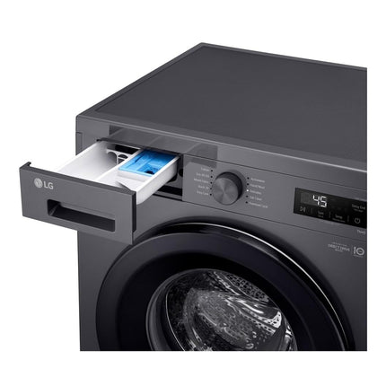 LG 1200 RPM Front Load STS Drum 6 Motion DD Washing Machine, 8 kg Capacity, Middle Black