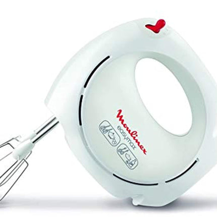 MOULINEX Hand Mixer | Easy Max Hand Mixer | 200 W | 5 speeds | White | Plastic/Stainless Steel | 2 Years Warranty | HM250127