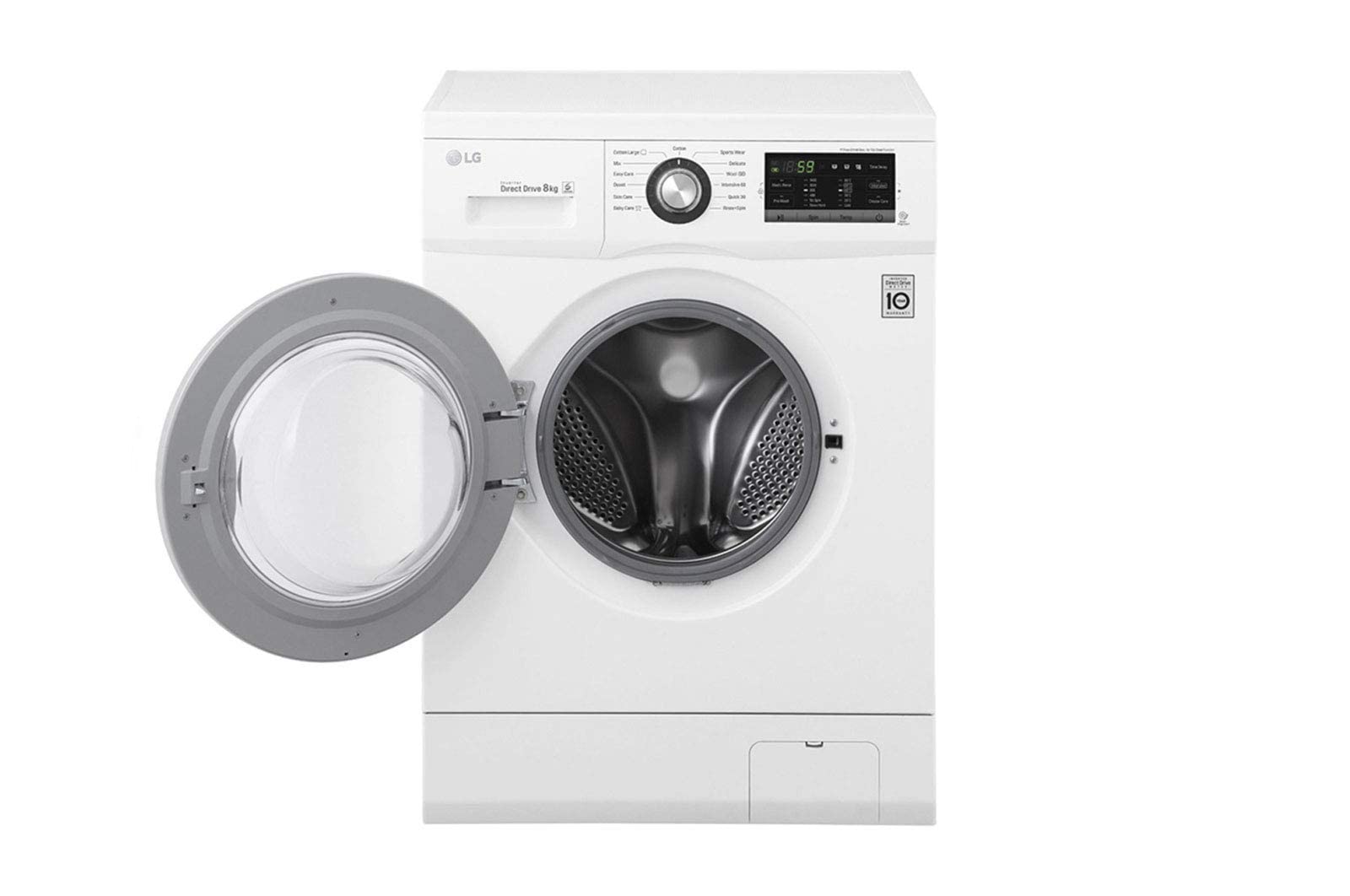 LG 7 Kg 1000 RPM Direct Drive Motor Front Load Washing Machine, White