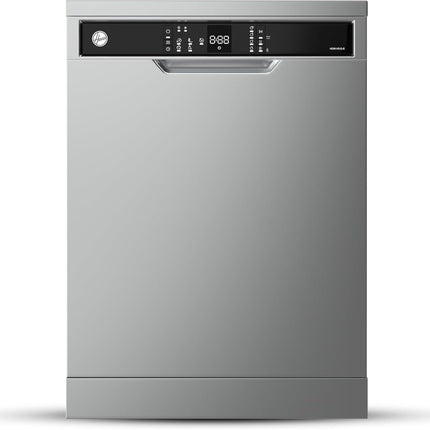Hoover Freestanding Dishwasher, 12 Place Settings, 5 Programs, Push Button, Delay Start, Half Load Cleaning, Child Safety Lock, Quiet Operation, 1 Year Warranty ,Made in Turkey - Inox - HDW-V512-S