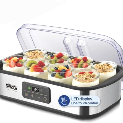 Electric Yogurt Maker, 1.44L, 8 Glass Cups, LED Display, Touch Control, 25W, KA4015