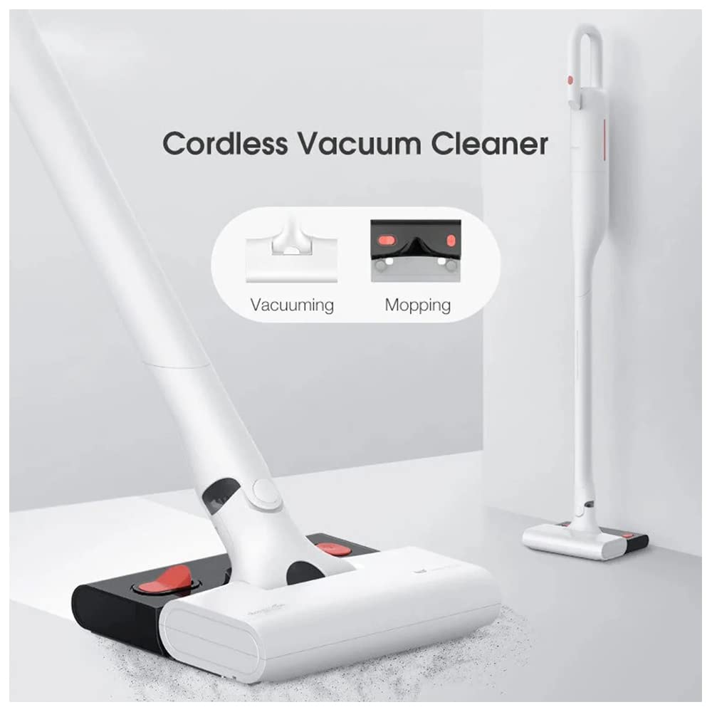 Deerma VC01 Max Lightweight Cordless Stick Handheld Vacuum Cleaner White and water tank, mopping