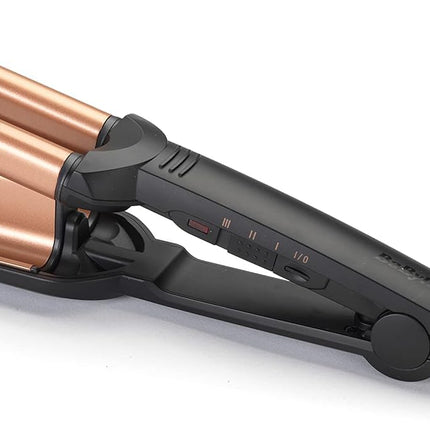 BaByliss Deep Waves Styler, Swivel Cord For Ease Of Use, Floating Plates For Even Heat Distribution, Long-lasting Styling Results & Ceramic Heating Technology, W2447SDE